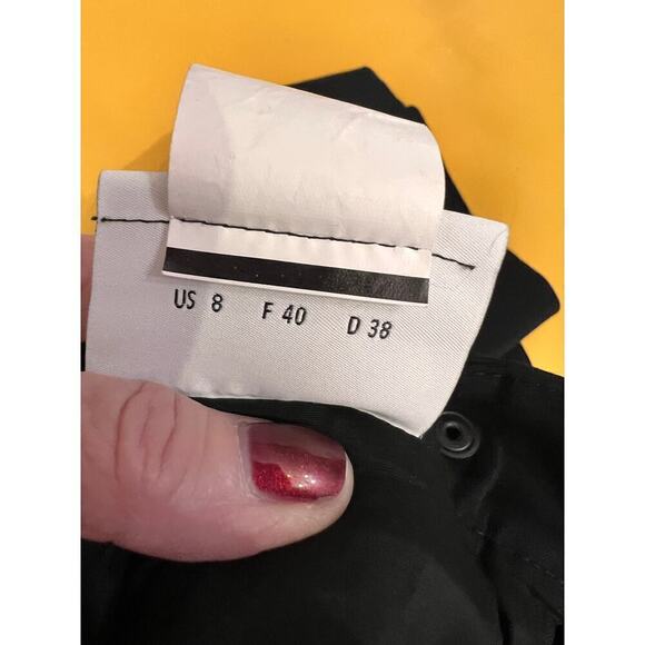 Akris Punto Solid Black Knee Length Stretch Cotton Pencil Skirt Size 8 - Picture 7 of 7